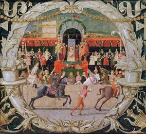 Sabinlerin Tecavüzü (sinyalden önce) c.1490 (panelde öfke)